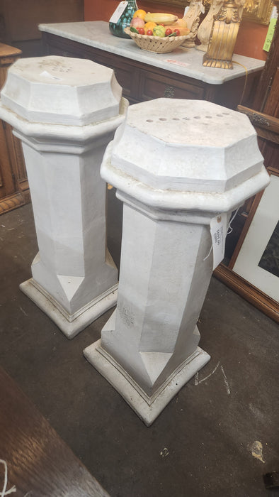 PAIR OF CHIMNEY POT PLANT STANDS