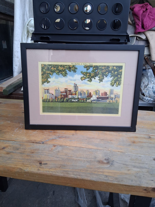 VINTAGE PRINT OF DALLAS SKYLINE