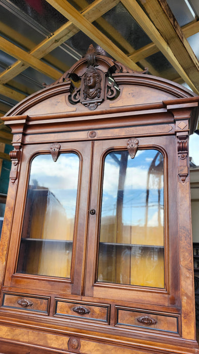 VICTORIAN 1870'S WALNUT CYLINDER ROLL DESK