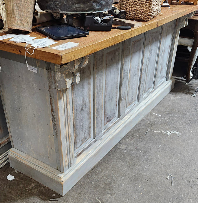 PAINTED COUNTER WITH RAW TOP