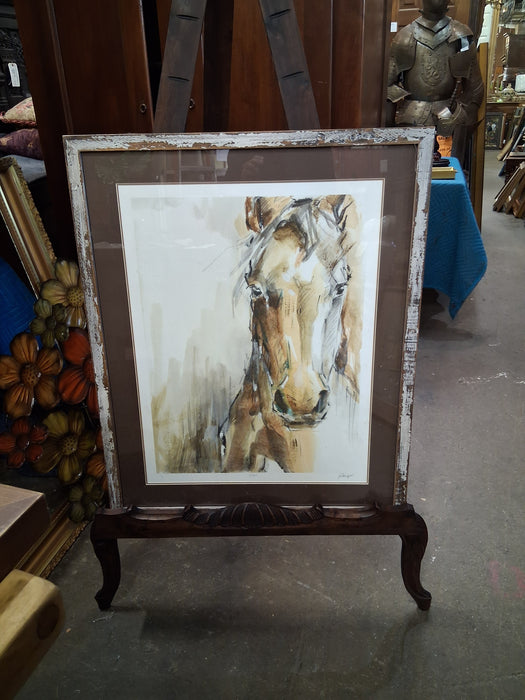 FRAMED HORSE PRINT NUMBERED