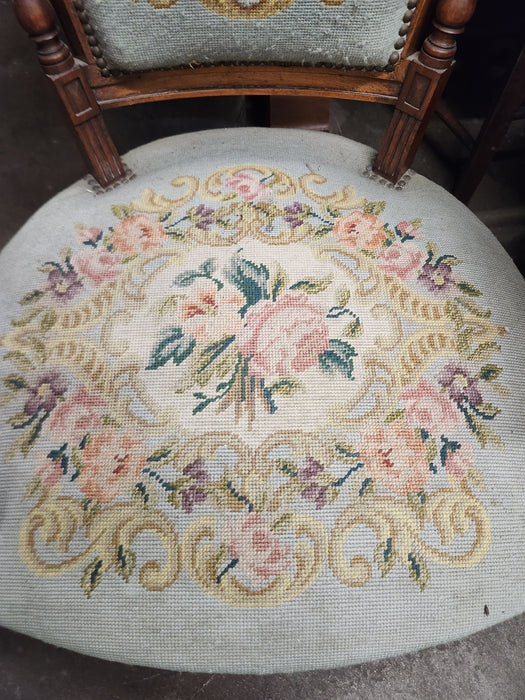 LOUIS XVI NEEDLEPOINT ARMCHAIR