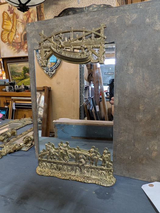 HUCKLEBERRY FINN BRASS FARMED MIRROR