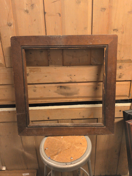 SQUARE THICK WOOD FRAME AS FOUND