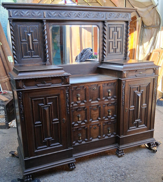 JACOBEAN SIDEBOARD WITH MIRROR