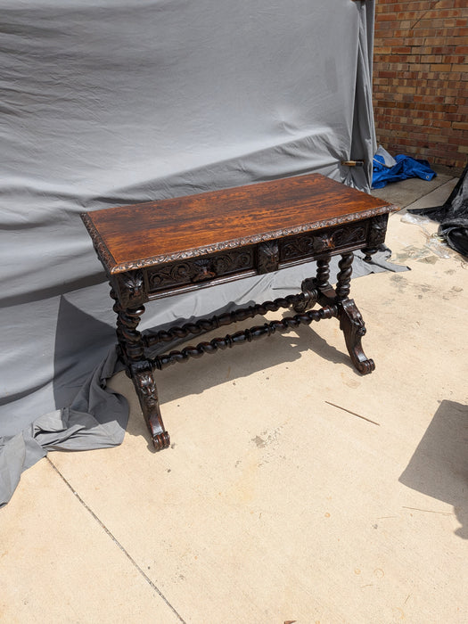 FRENCH OAK BARLEY TWIST CONSOLE