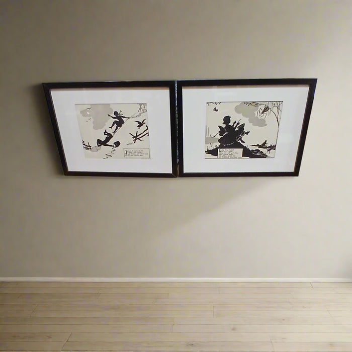 PAIR OF BEATRIX SHERMAN FRAMED NURSERY RHYME PRINTS