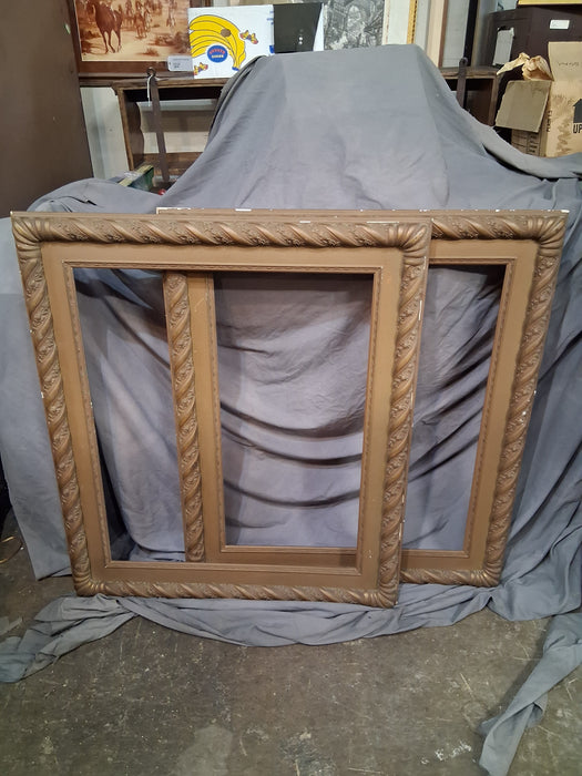 PAIR OF LARGE BROWN FRENCH FRAMES