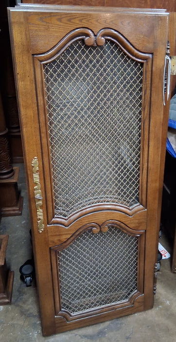 SET OF 3 COUNTRY FRENCH CABINET DOORS WITH GLASS & MESH