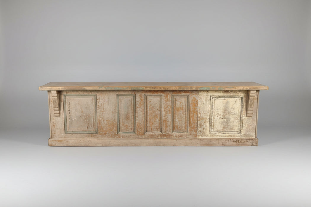 POPLAR RAW COUNTER WITH SINGLE BOARD TOP