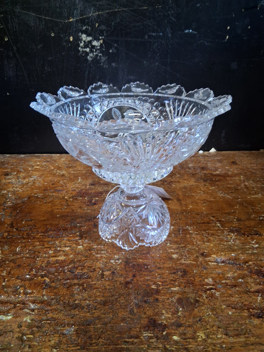 CRYSTAL COMPOTE WITH BIRD