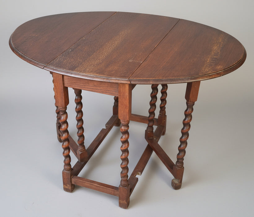 SMALL BARLEY TWIST DROP LEAF TABLE