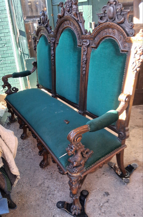 LARGE HIGH BACK GRIFFIN SETTEE OR SOFA