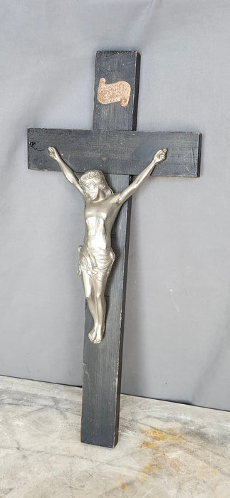 EBONIZED CRUCIFIX WITH CHROME CORPUS