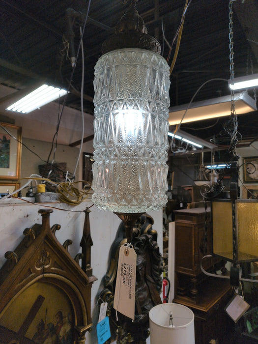 CLEAR CYLINDER GLASS PENDANT LIGHT