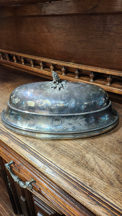 SILVER PLATED OVAL DOME