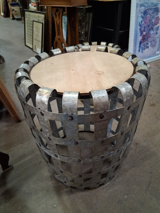 LARGE TIN PLANT STAND WITH CAGES