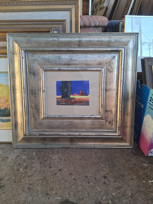 SMALL FRAMED ABSTRACT WATER COLOR BY CONRAD BAFF