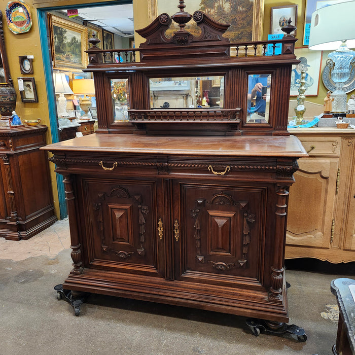 LARGE MAHOGANY DESSERT / SERVING BUFFET