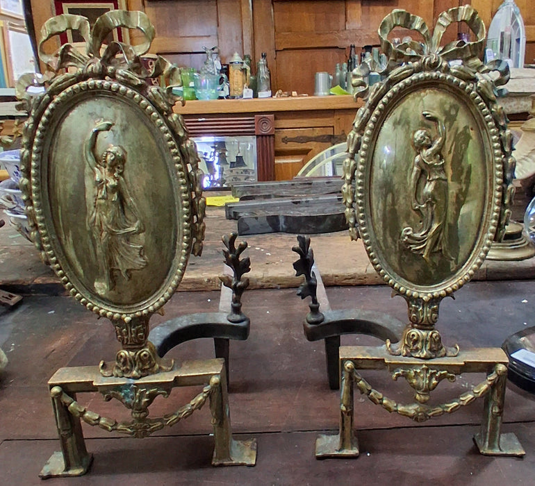 PAIR OF LOUIS XVI ANDIRONS