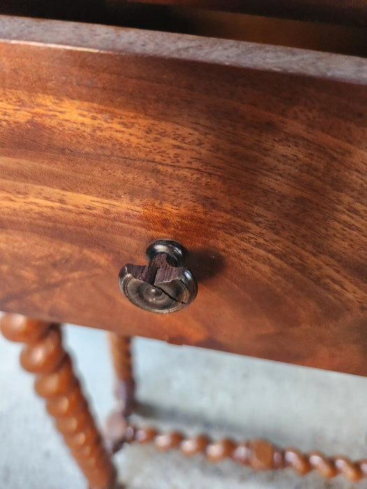 SMALL MAHOGANY BARLEY TWIST CONSOLE AS FOUND