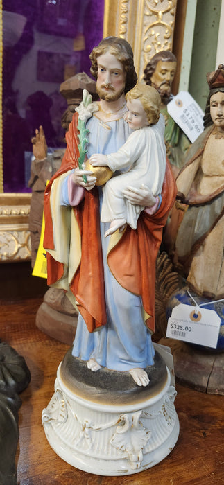 PORCELAIN JOSEPH WITH CHRIST CHILD