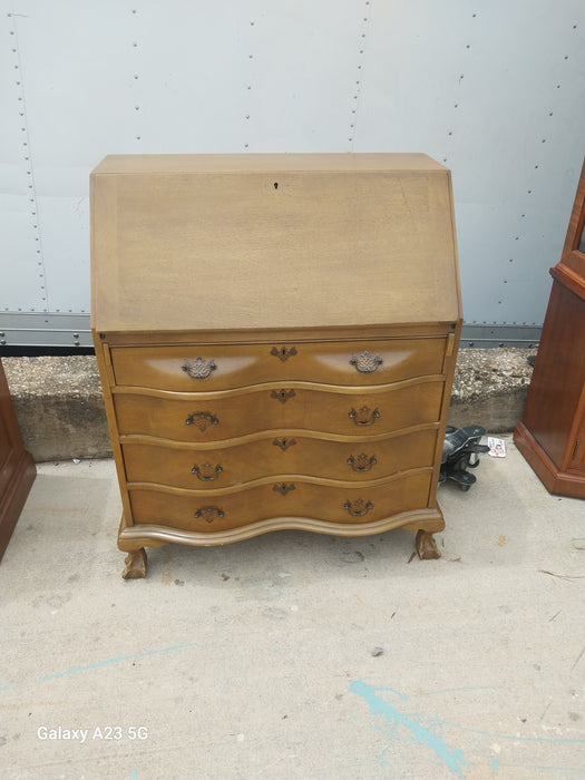 CLAWFOOT MAHOGANY DROPFRONT SECRETARY