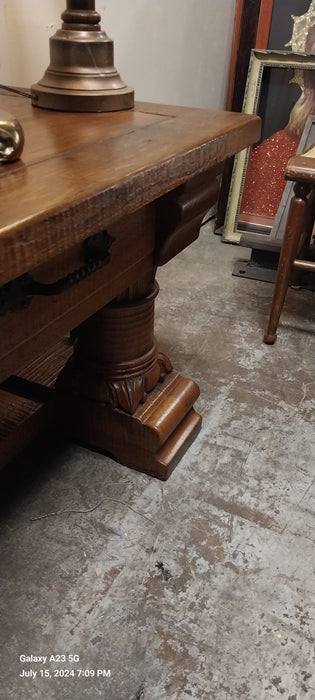 SM..RUSTIC OAK CONSOLE