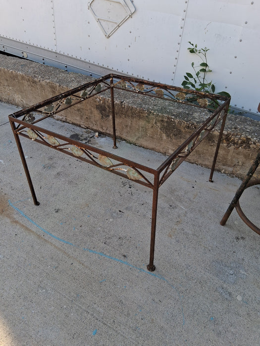 SQUARE IRON LEAF COFFEE TABLE BASE, NO TOP