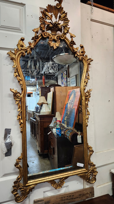 FANCY ITALIAN CARVED GOLD MIRROR