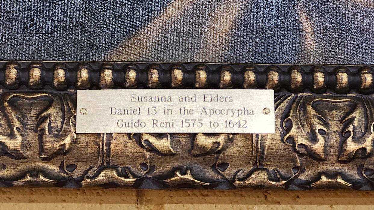 "SUZANNE AND THE ELDERS DANIEL 13 IN THE APOCRYPHA" OIL ON CANVAS PAINTING SIGNED GUIDO RENI