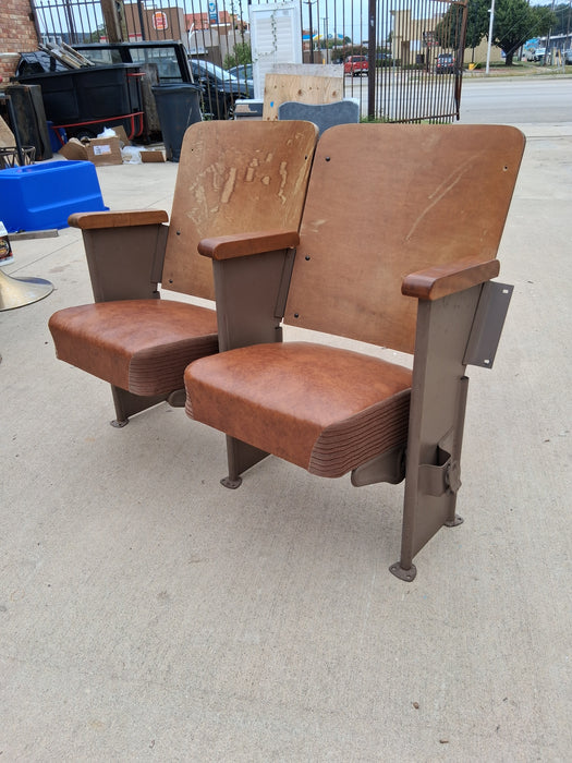 PAIR OF VINTAGE THEATER CHAIRS