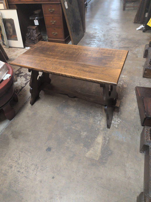 SMALL GOTHIC OAK TABLE WITH TREFOIL