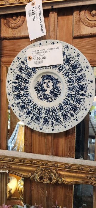 BLUE AN WHITE DANISH PLATE BY BJORN WIINBLAD