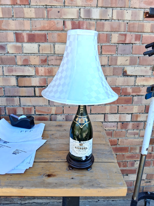 KORBEL BOTTLE LAMP WITH SHADE