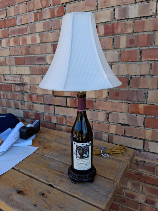 WINE BOTTLE LAMP WITH SHADE