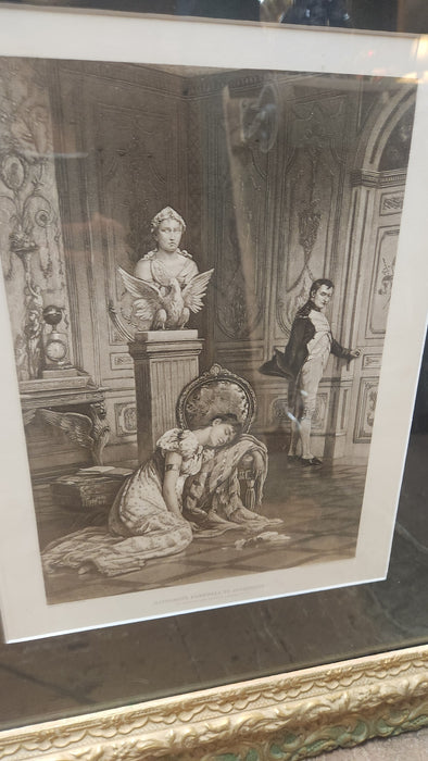 “NAPOLEAN’S FAREWELL TO JOSEPHINE“ ETCHING