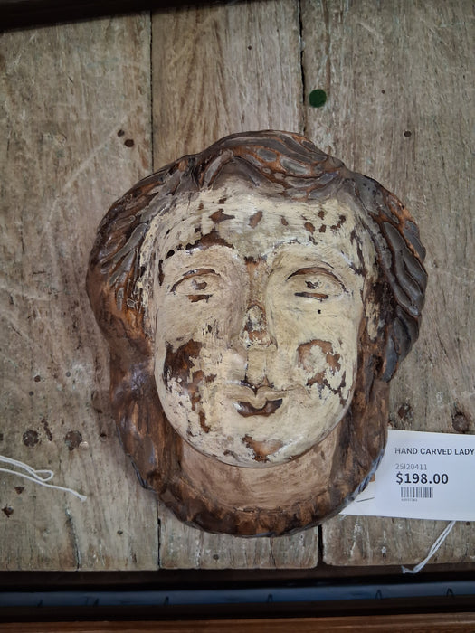 HAND CARVED LADYS FACE