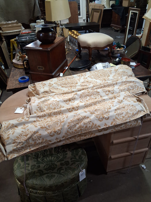 SET OF 3 DAMASK ROMAN SHADE BLINDS