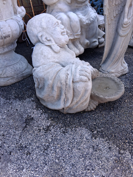SMALL CONCRETE HAPPY BUDDHA