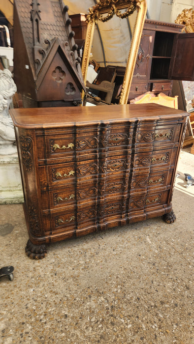PAW FOOT 4 DRAWER LARGE OAK CHEST