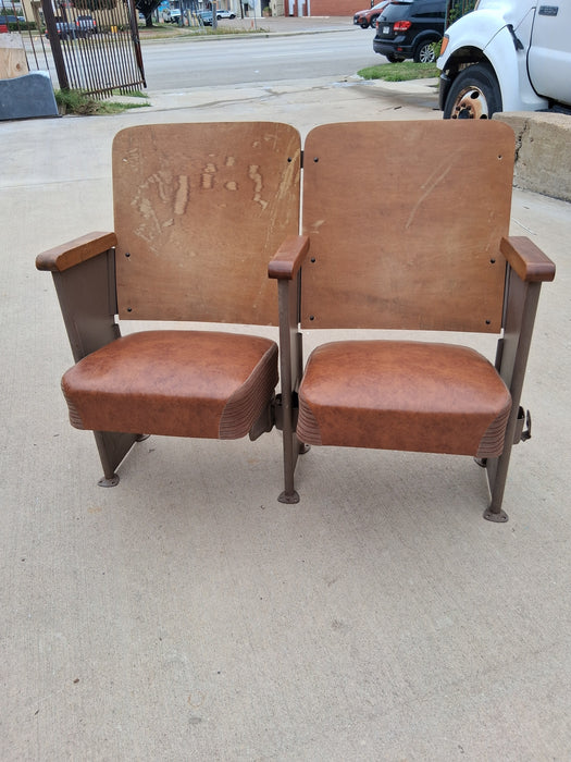 PAIR OF VINTAGE THEATER CHAIRS