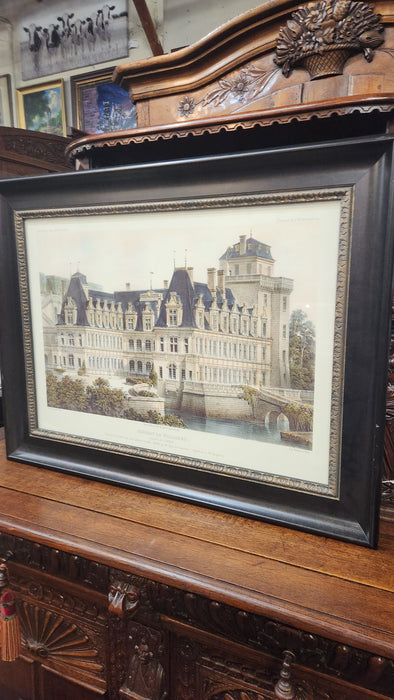 LARGE  CHATEAU PRINT- NOT OLD