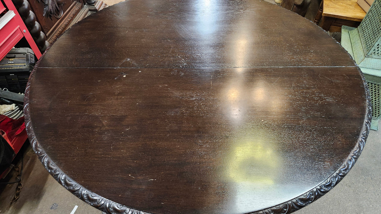 LOW FRENCH OAK GRIFFIN PEDESTAL BASE TABLE