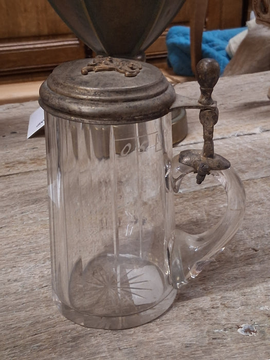 CRYSTAL AND BRASS STEIN