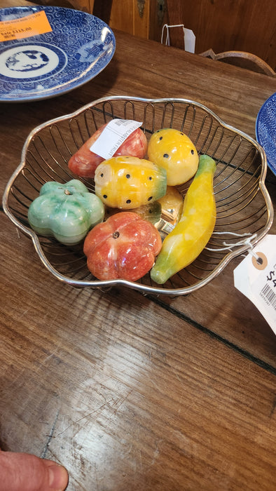 SET OF 6 ALABSTER FRUIT