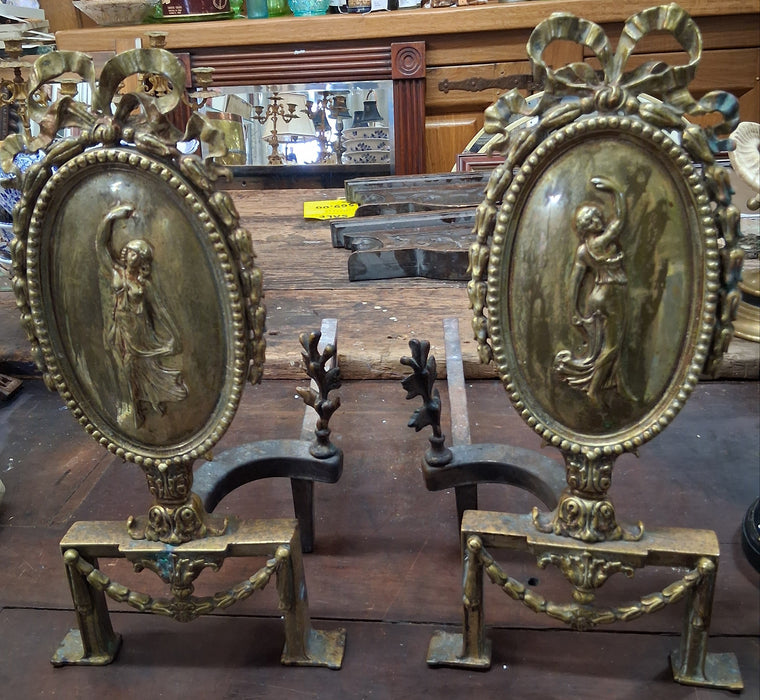 PAIR OF LOUIS XVI ANDIRONS