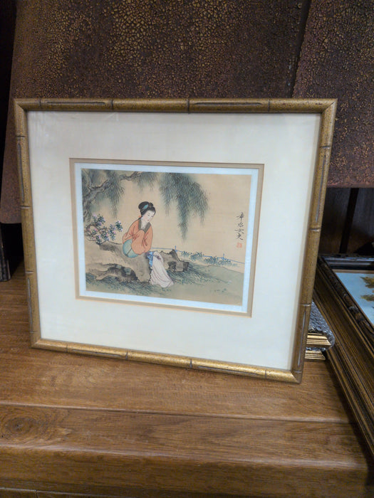 SMALL FRAMED JAPANESE GIRL PRINT
