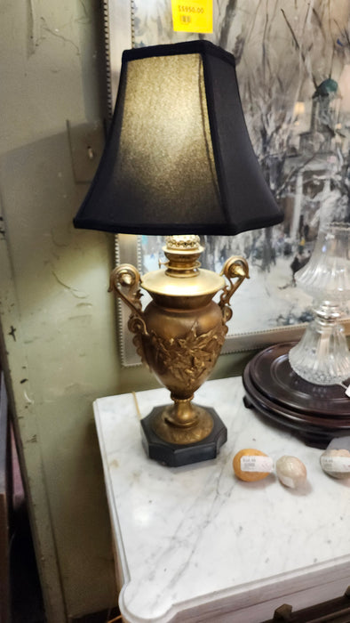 PAIR OF ORNATE ROCOCO BRASS TABLE LAMPS