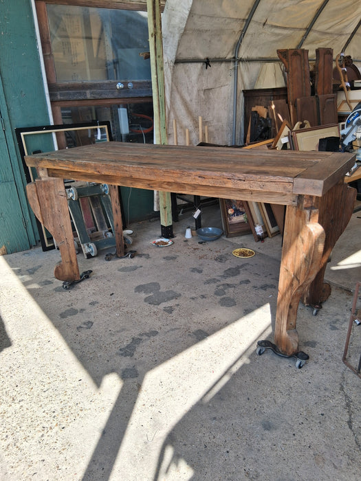 LONG BAR HEIGHT RUSTIC TABLE